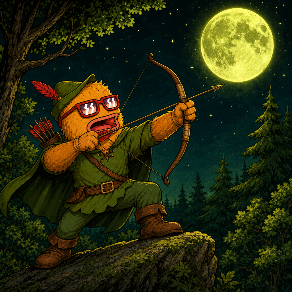 LandWolf aiming at the moon